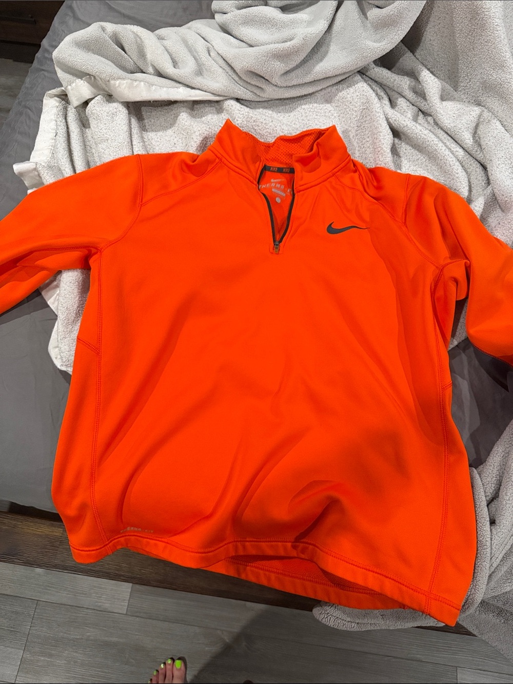 Nike Orange Half-Zip Athletic Pullover